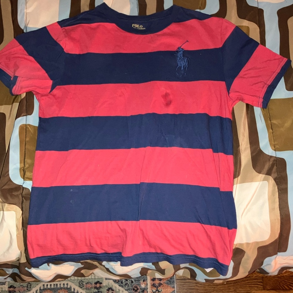 Polo by Ralph Lauren Pink and Blue Short Sleeve Tee
